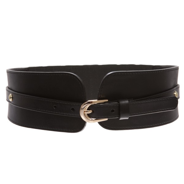 Women's High Waist Elastic Linked Cowhide Stretch Tapered Comfort Leather