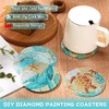 Funvalley Surperfect 8 Pack Diamond Painting Coasters with Stand, DIY