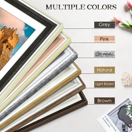 Abtgt 8x10 Picture Frame Set of 6, Rustic Retro Photo Frame Display Picture 5x7 with Mat or 8x10 Without Mat, Horizontal and Vertical for Wall and Tabletop