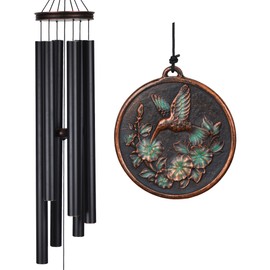 Vanquer Large Wind Chimes for Outside Deep Tone - 46'' Wind Chimes Outdoor Clearance, Windchimes Outdoors, Memorial Wind Chimes, Sympathy Gift, Garden Patio, Home Décor (46" Vintage Black)