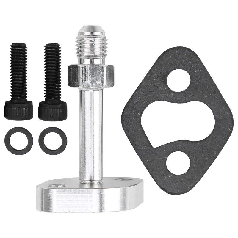 Turbo Oil Water Drain Return Flange Adapter Kit Aluminium Alloy