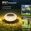 VOLISUN Solar Ground Lights Outdoor,12 Pack Flat Solar Pathway Lights