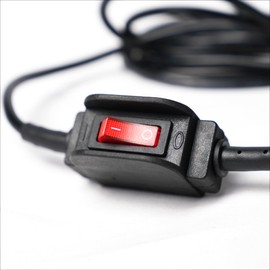 BRITEK 18 AWG Replacement Power Cord Open End with On/Off Power Switch – 11 Ft Black Extension Cable, 18/3 SVT E228636