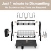 BOOSINY Dish Drying Rack, 2 Tier Large Stainless Steel Black