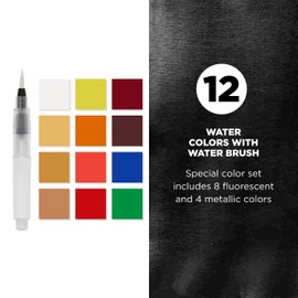 SAKURA Pocket Set Koi Watercolor Kit, 12 Colors Count