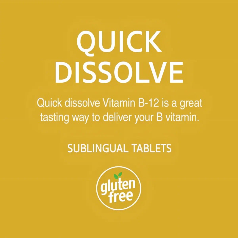 Suplemento Tabletas Sublinguales 21st Century Vitamina B12 Sabor Cereza Bote