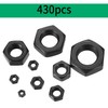 Pack of 430 Hex Nuts, Locking Nuts, Hex Nuts, Hex