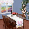 Grelucgo Embroidered Easter Bunny Table Runner (13 x 54 inch)