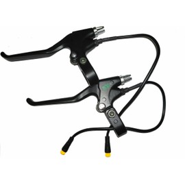 FAMEX RIDE E-Bike Mechanical Brake Sensors Lever 3 Pins, Bike Brakes Lever, One Pair Electric Bike Brake Levers 32cm Wire Waterproof Interface Brake Handles