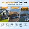 1600D + 1200D Boat Cover with 2" Wide Loops for