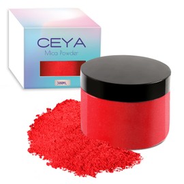 Ceya Mica Powder, 5.3oz/ 150g Red Pearlescent Effect Colorant Pigment Powder for Epoxy Resin, Tumblers, Slime Bath Bomb, Soap Dye, Slime, Candle, Resin Crafting, Paint, Jewelry, Nail Polish