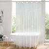 AooHome Long Shower Curtain, 180 x 220 cm with 5