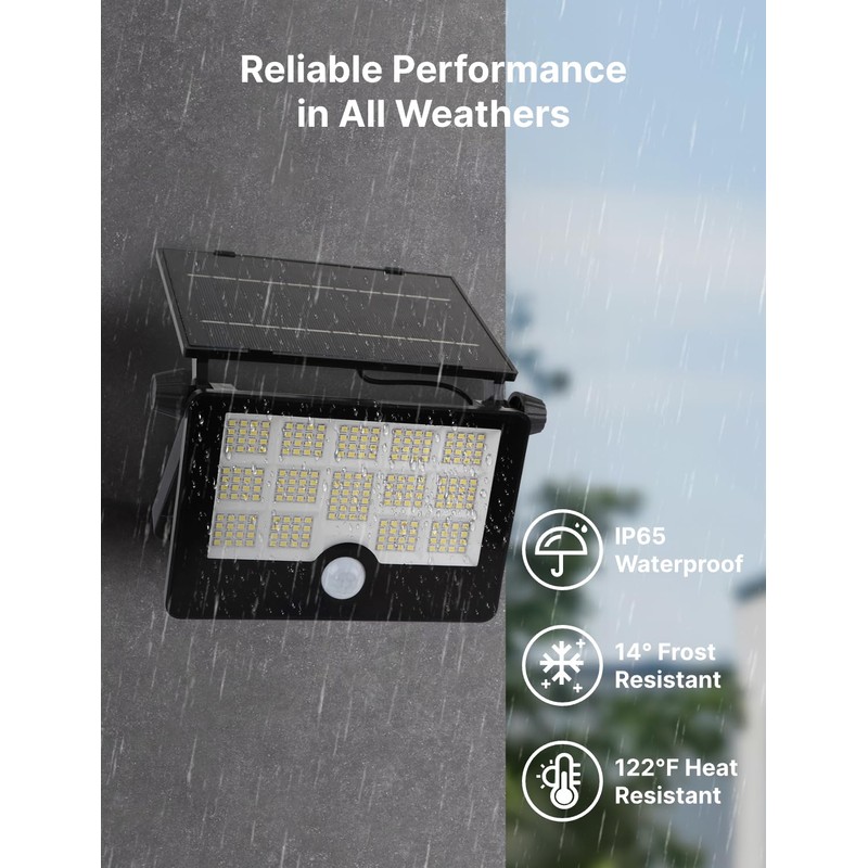 Eontim Solar Flood Light, 232 LEDs Bright Motion Sensor Outdoor