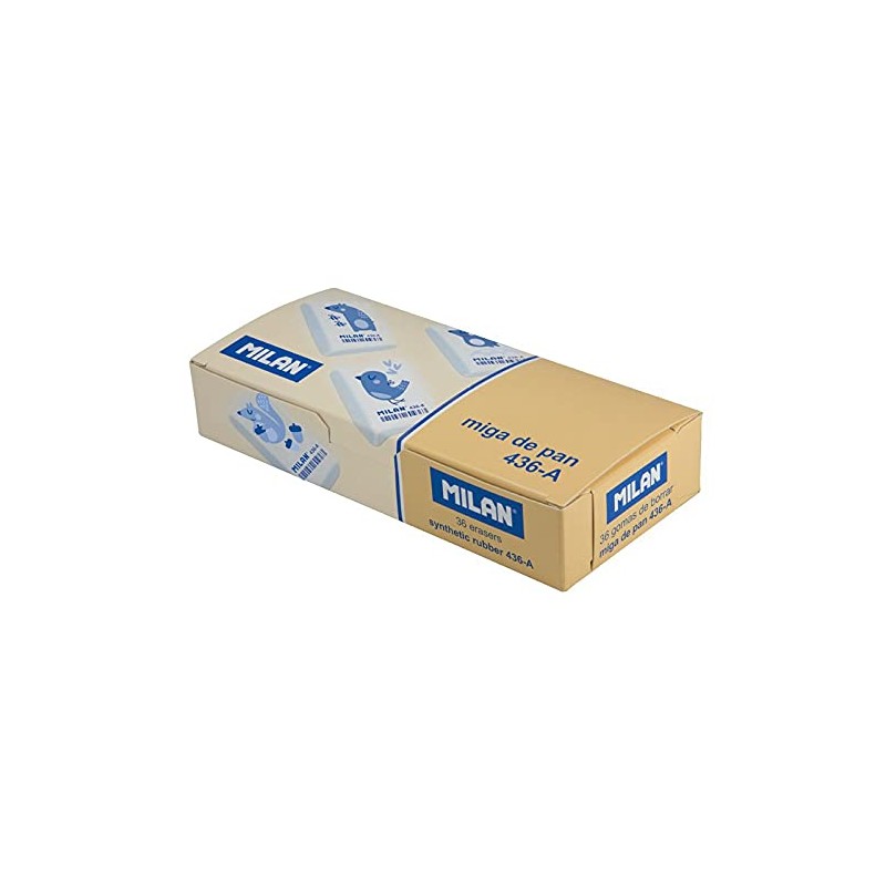 Milan Printed Rectangular Rubber Erasers