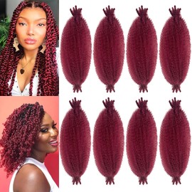 Marley Twist Braiding Hair, Pre-Separated Springy Afro Twist Hair Kinky Twist Crochet Hair Braids for Distressed Soft Locs Spring Twist Hair for Women (Bug#, 12 Inch(Pack of 8))