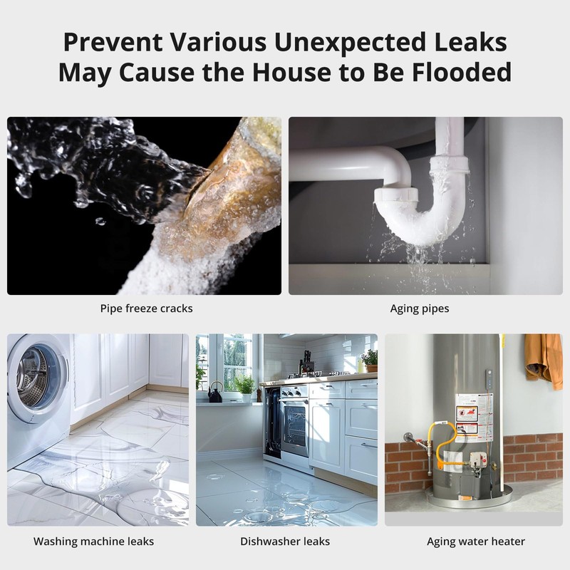 SONOFF SNZB-05P Zigbee Water Leak Sensor with Detection Cable 2PCS