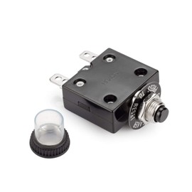 Thermal Circuit Breaker, DIYhz 25 Amp Push Button Manual Reset Circuit Breaker 32V DC 125/250VAC 50/60Hz with Quick Connect Terminals and Waterproof Button Transparent Cap 2Pcs