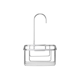 Croydex QM260441 Chrome Shower Riser Rail Hook Over Caddy Basket, 5 Year Rust Free Guarantee, Silver