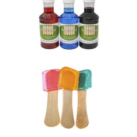 Perfectware snow cone kit. Cherry, grape, blue raspberry and 50 spoon straws