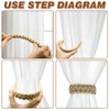 4Pcs Bohemian Braided Curtain Hooks, Exquisite & Compact Home Goods,