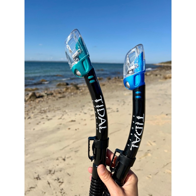 Tidal Dry Snorkel, Lightweight, Easy Breathing, for Snorkelling, Scuba Diving,