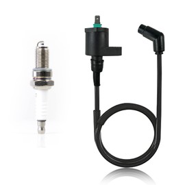 Ignition Coil Spark Plug For Honda TRX250 TRX250EX 2001-2008 TRX250TE 2002-2018 TRX250TM 2002-2018 TRX250X 2009-2018 RECON 250 1997-2001 Fourtrax 300 TRX300 TRX300FW 1988-2000 30510-HM5-630