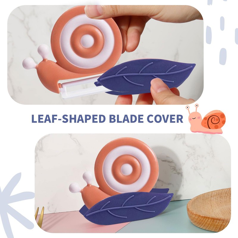 Fjquamitix Vegetable Peeler Snail Shape Design with Ceramic Blade Non-Slip