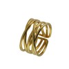 Positiva Jewelry Criss Cross Ring Women - Waterproof Gold Plated