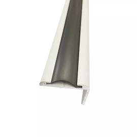 Brickyard Automotive 50 ft SILVER RV Marine Vinyl 7/8" Flat Insert Trim Mold Flexible Screw Cover
