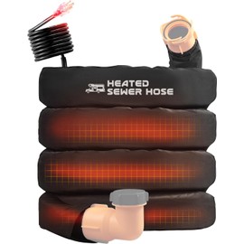 Scilulu Heated 15FT 20FT RV Heated Sewer Hose Cover Avoid Freezing at -20°F RV Heated Waste/Sewer Discharge Hose Rv Sewer Hose Storage Bag Packaging (20FT cover and hose)