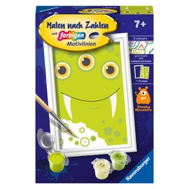 Ravensburger Paint by Numbers 23628 Green Monster Children from 7 Years Yellow