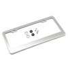 juew Stainless Steel License Plate Frame Durable with Screw Caps