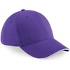 Beechfield Unisex B020 Athleisure 6-Panel Cap, Purple/White, One Size