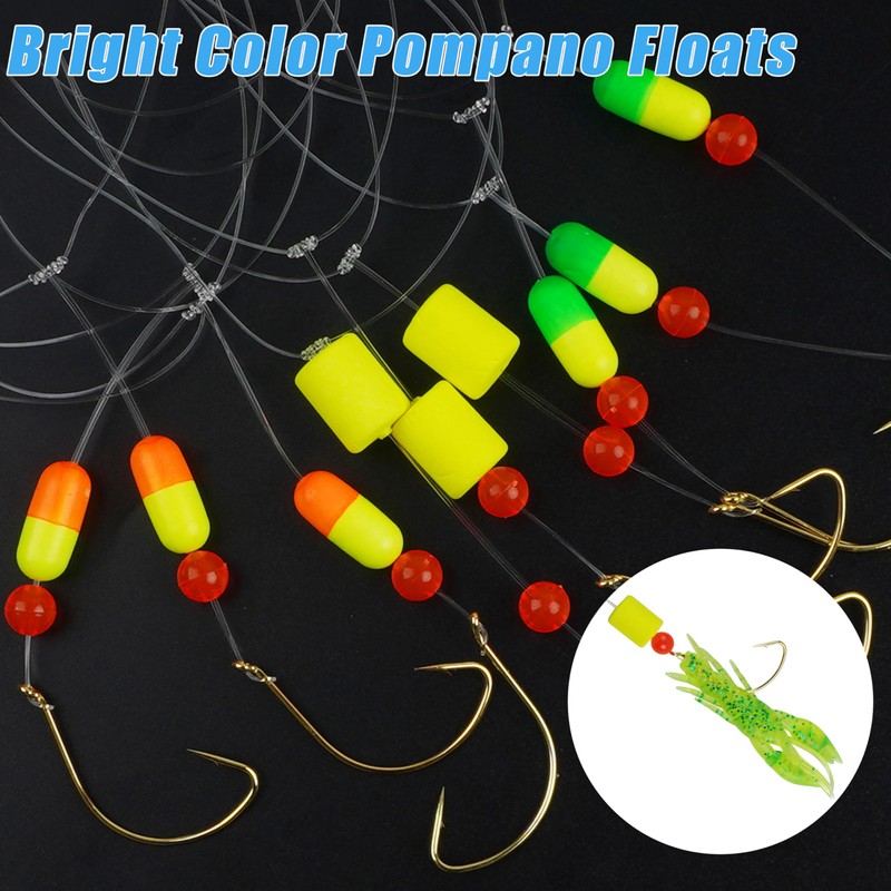 Pompano Rigs for Surf Fishing Rigs, 6/12pcs Pre-Rigged Pompano Rigs