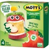 Mott's No Sugar Added Applesauce, 3.2 oz Clear Pouches, 4Count