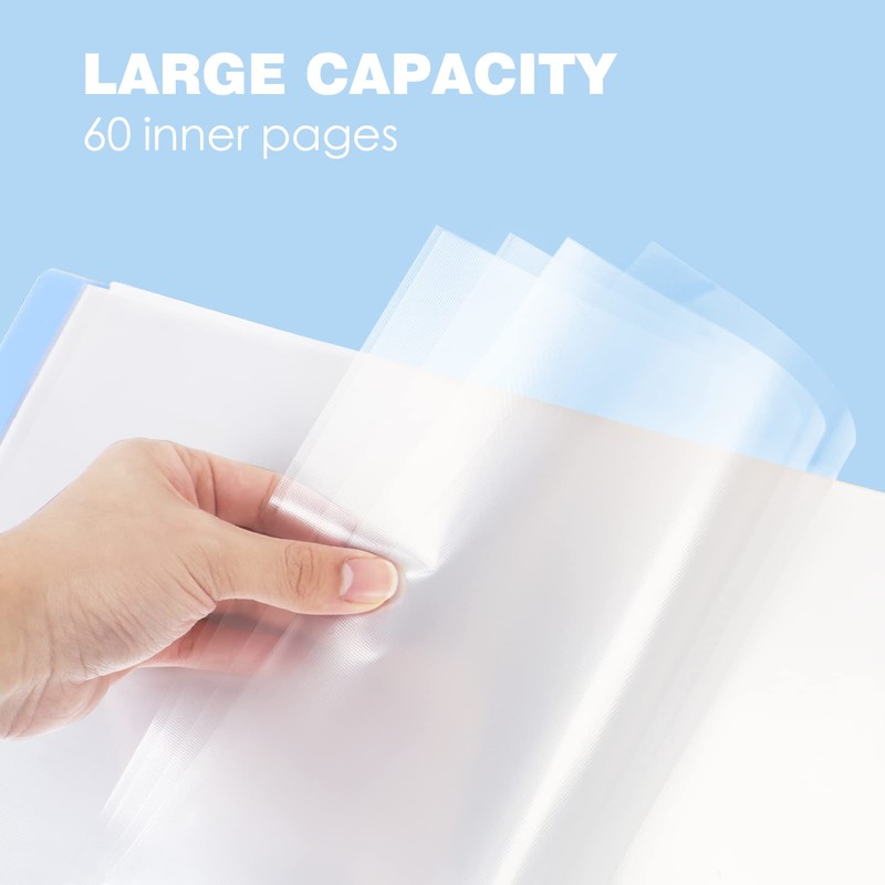 Toplive A4 PP Display Folder 60 Transparent Pockets Presentation Project