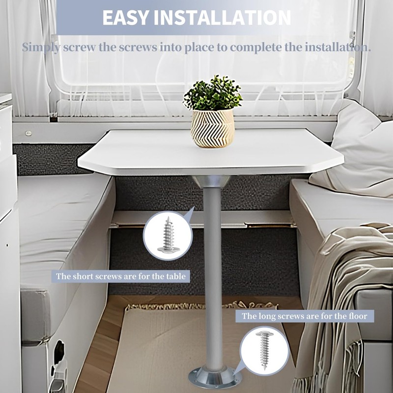Relioky RV Table Base 2PCS - Aluminum Pedestal Table Base