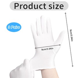 6-Piece Soft Cotton Gloves for Moisturizing, Hand Care, and Multi-Purpose Use - Ideal for Night Treatments and Daily Tasks