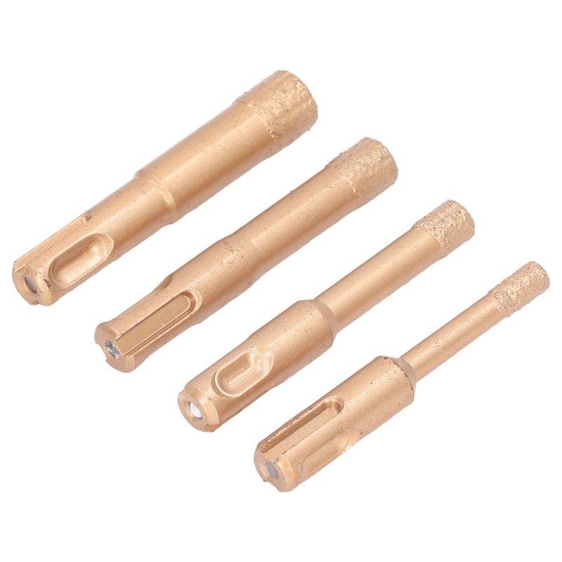 4PCS Brazed Hole Saw Kit Triangle Shank Tile Hole Opener