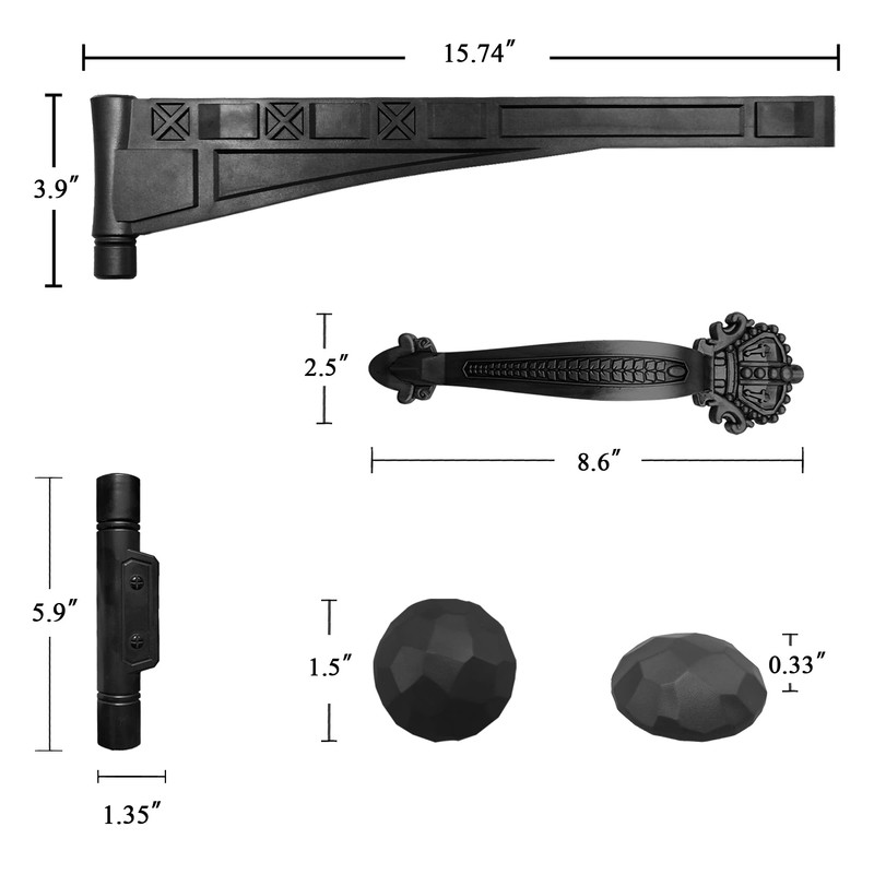 Decorative Magnetic Garage Door Hardware Accents Set (8 Set with