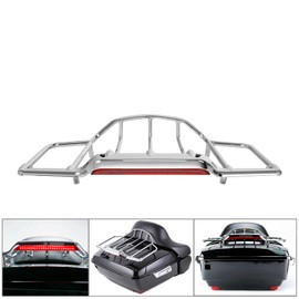 Chrome Tour Pack Luggage Rack w/LED Light for 2014-2023 Harley Touring and tri Glide Models Air Wing
