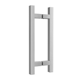 Bathlink 8" Square Shower Door Handle, Back to Back Shower Doors Handle, Compatible with 1/4" to 1/2" Glass Thick, Stainless Steel 304 Shower Doors Handles Replacement, Chrome