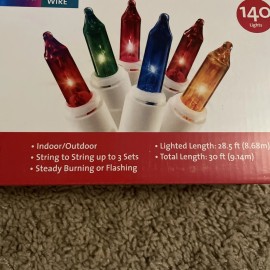Winter Wonder Lane 140 Multi color Mini Lights White Wire Indoor/Outdoor lot
