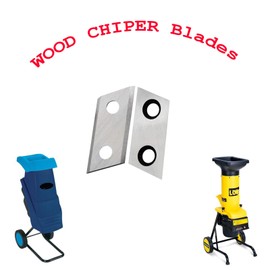 4 PCS Wood Chipper Blades Compatible with LawnMaster FD1503 Yeryork Eco ES1600 McCulloch MCS2001, Replaceable Double-Sided Shredder Knives