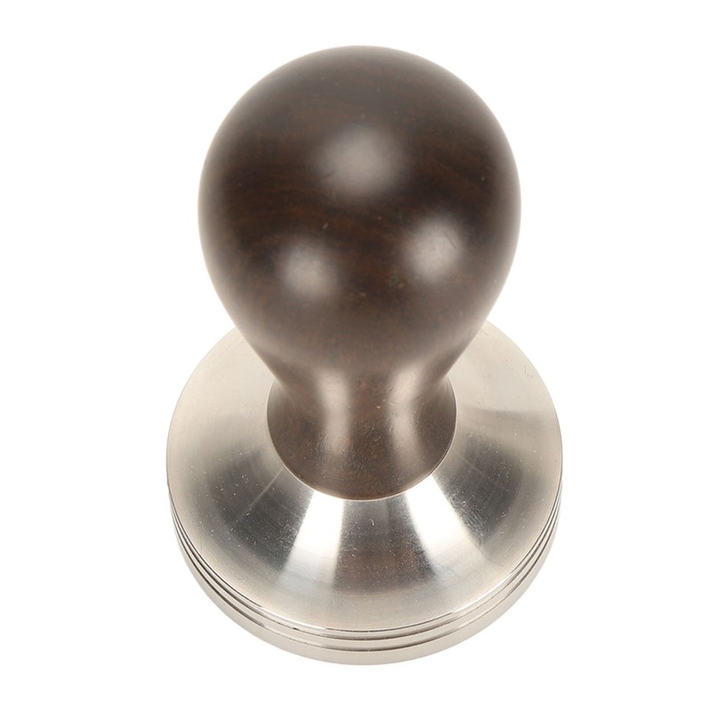 Coffee Tamper Solid Wood Handle Stainless Steel Easy to Use