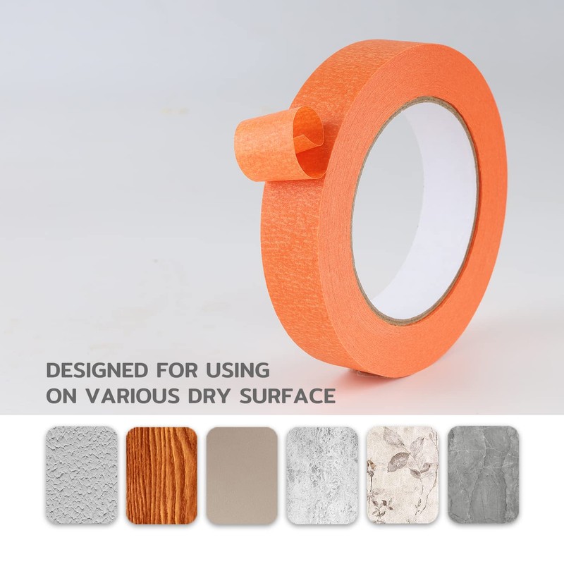 Lichamp 2 Pack Orange Painters Tape 1 inch, Orange Masking