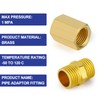ERGAOBOY 1/2" x 1/2" BSP Brass Pipe Fitting, Hexagonal Nipple