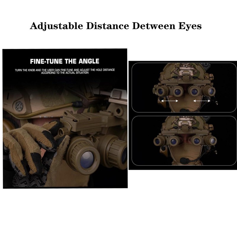 Hdlsina Airsoft Tactical Cosplay GPNVG18 Binoculars Night Vision Goggles Model