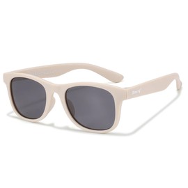 Maesy Lino Children's Sunglasses for 3-6 Years - UV400 Polarised Protection - Flexible and Flexible Frame - Safe and Comfortable Children's Sunglasses for Toddlers and Three Cheese Highs, Beige Ecru