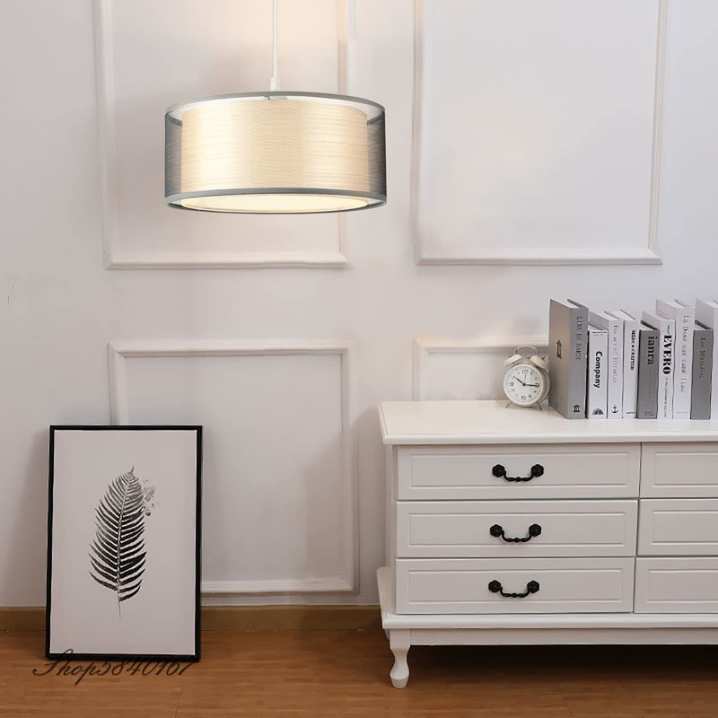 Frideko 2 Tier Light Shade Ceiling - Modern Grey Lampshade